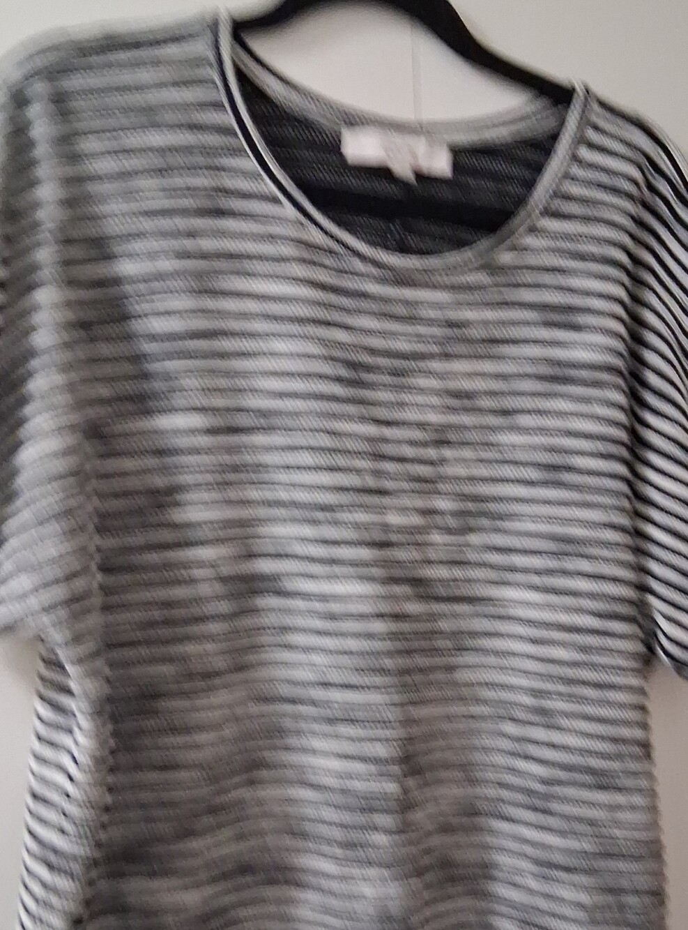 LOFT Black & White Striped Knit Tee